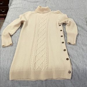 J.Crew cream sweater dress, size S